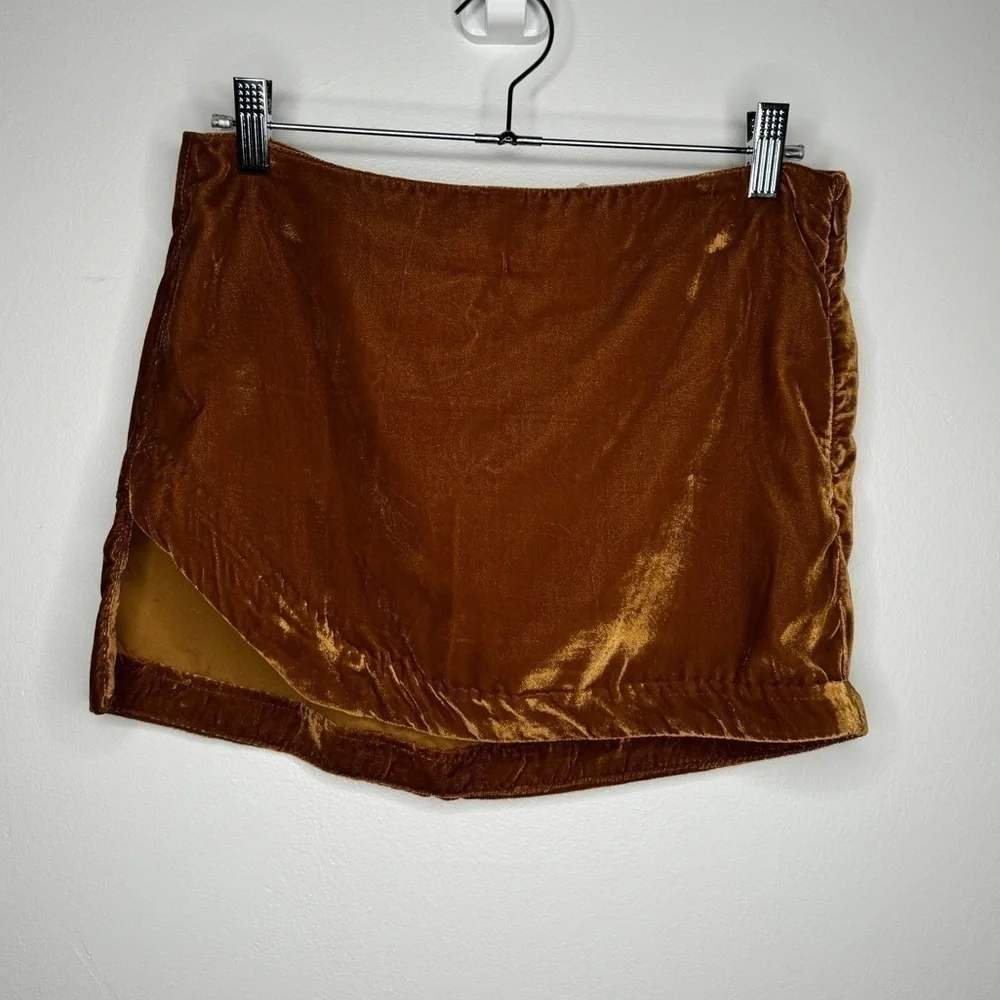 Free People Annalise Velvet Mini Skirt